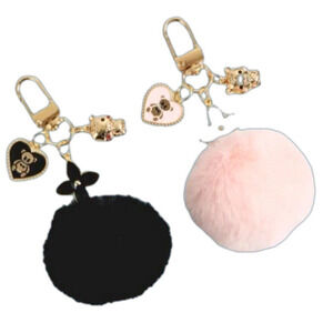 Luxury Bear Bag Charm Pink or Black